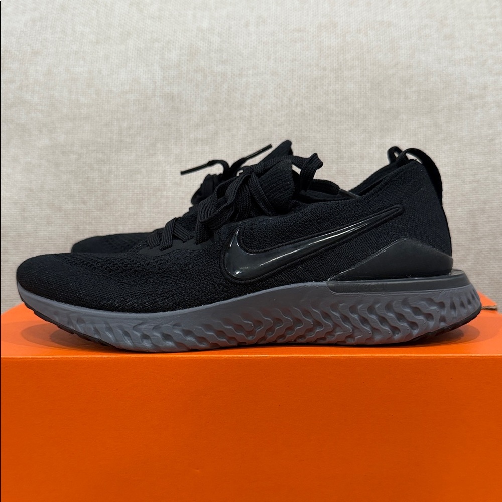Nike Boy's Black and Gray Sneakers